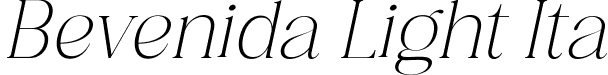 Bevenida Light Ita font - Bevenida-LightItalic.ttf