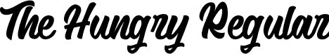 The Hungry Regular font - The Hungry.otf