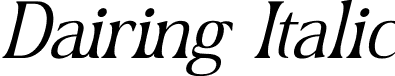 Dairing Italic font - Dairing-Italic.otf