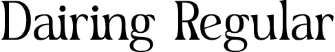 Dairing Regular font - Dairing.otf