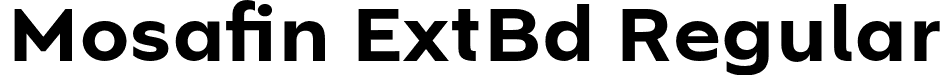 Mosafin ExtBd Regular font - Mosafin-ExtraBold.otf