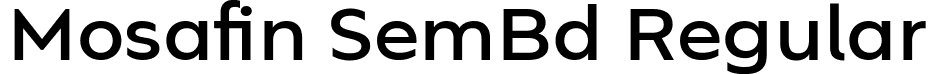 Mosafin SemBd Regular font - Mosafin-SemiBold.ttf