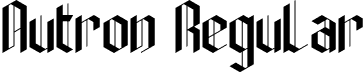 Autron Regular font - Autron.otf