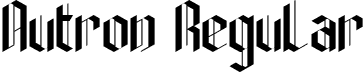 Autron Regular font - Autron.ttf