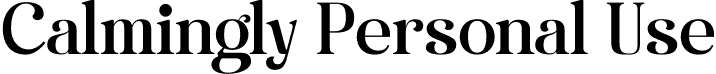 Calmingly Personal Use font - CalminglyPersonalUse-jEMXy.otf