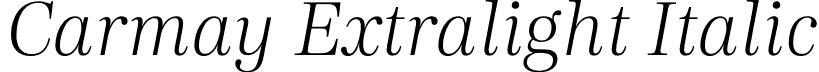 Carmay Extralight Italic font - Hoftype - Carmay Extralight Italic.otf