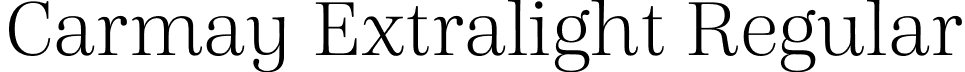 Carmay Extralight Regular font - Hoftype - Carmay Extralight.otf