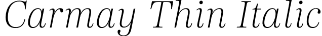 Carmay Thin Italic font - Hoftype - Carmay Thin Italic.otf