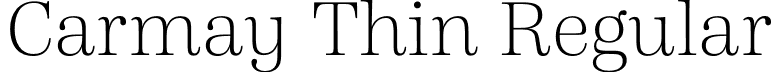 Carmay Thin Regular font - Hoftype - Carmay Thin.otf