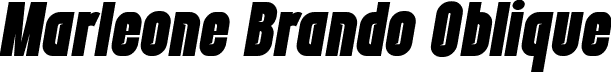 Marleone Brando Oblique font - MarleoneBrando-Oblique.ttf