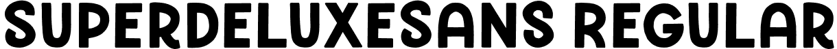 SuperDeluxeSans Regular font - SuperDeluxeSans-Regular.otf