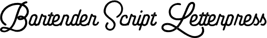Bartender Script Letterpress font - Bartender-ScriptLetterpress.ttf