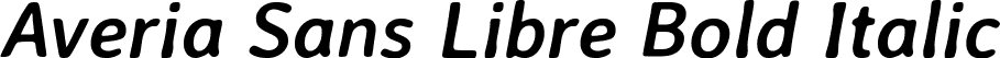 Averia Sans Libre Bold Italic font - AveriaSansLibre-BoldItalic.ttf