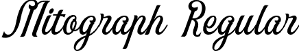 Mitograph Regular font - Mitograph.otf