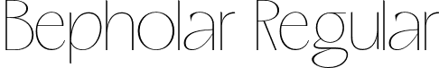 Bepholar Regular font - Bepholar.otf