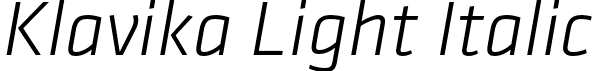 Klavika Light Italic font - KlavikaLight-Italic.otf