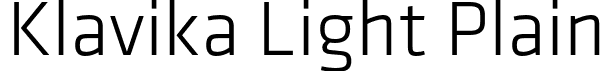 Klavika Light Plain font - KlavikaLight-Plain.otf