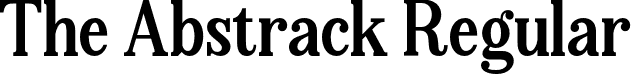 The Abstrack Regular font - The Abstrack.otf