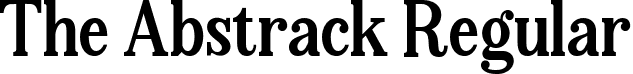 The Abstrack Regular font - The Abstrack.ttf