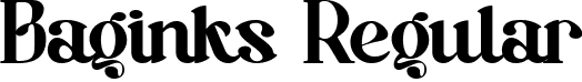 Baginks Regular font - Baginks.ttf