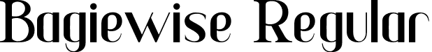 Bagiewise Regular font - Bagiewise.otf