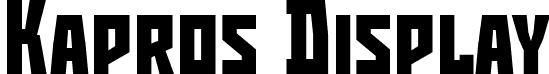 Kapros Display font - Kapros.ttf