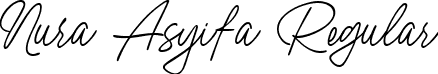 Nura Asyifa Regular font - Nura Asyifa.ttf