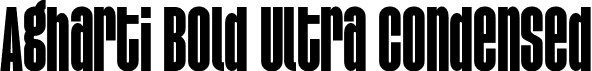 Agharti Bold Ultra Condensed font - Agharti-BlackUltraCondensed.ttf