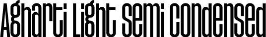 Agharti Light Semi Condensed font - Agharti-RegularSemiCondensed.ttf