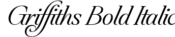 Griffiths Bold Italic font - griffiths-bolditalic.ttf