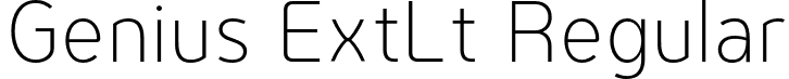 Genius ExtLt Regular font - Genius Extra Light.otf