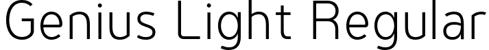 Genius Light Regular font - Genius Light.otf