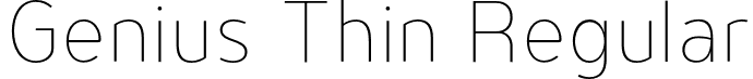 Genius Thin Regular font - Genius Thin.otf