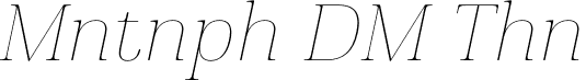Montnapha DEMO Thin font - MontnaphaDemoThinItalic-rgE4x.otf