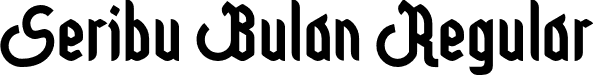 Seribu Bulan Regular font - SeribuBulan.otf