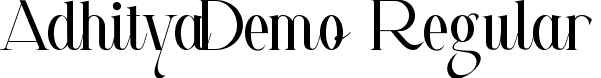 Adhitya Demo Regular font - AdhityaDemoRegular.ttf