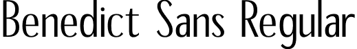 Benedict Sans Regular font - Benedict Sans Regular.otf