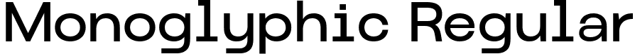 Monoglyphic Regular font - Monoglyphic Regular.ttf