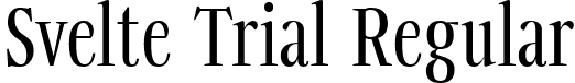 Svelte Trial Regular font - SvelteTrial-Regular.ttf