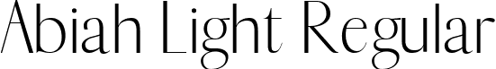 Abiah Light Regular font - Abiah-Light.ttf