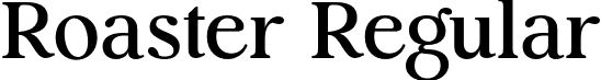 Roaster Regular font - roaster.otf