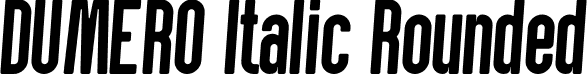 DUMERO Italic Rounded font - DUMERO-ItalicRounded (1).otf