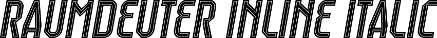 Raumdeuter Inline Italic font - Raumdeuter-In-Line-Italic.otf
