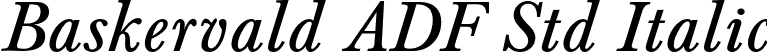 Baskervald ADF Std Italic font - BaskervaldADFStd-Italic.otf