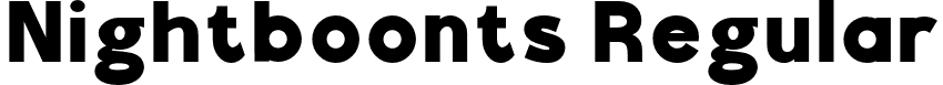 Nightboonts Regular font - Nightboonts.otf