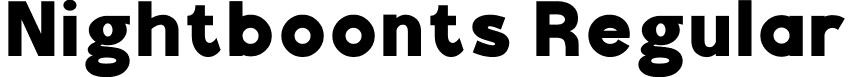 Nightboonts Regular font - Nightboonts.ttf