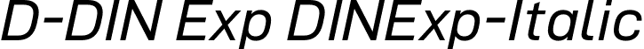 D-DIN Exp DINExp-Italic font - D-DINExp-Italic.otf