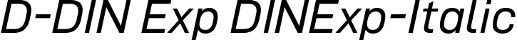 D-DIN Exp DINExp-Italic font - D-DINExp-Italic.ttf