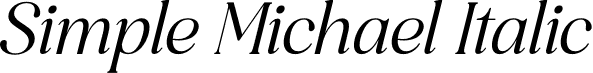 Simple Michael Italic font - Simple Michael Italic.otf