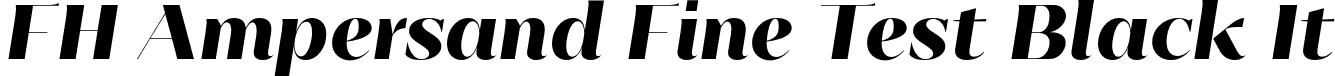 FH Ampersand Fine Test Black It font - FHAmpersandFineTest-BlackItalic.otf
